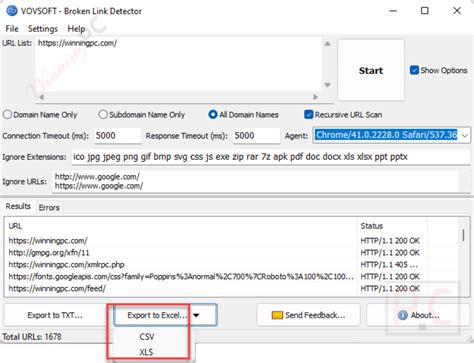 VovSoft Broken Link Detector